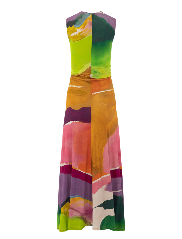 artist lana ruched jersey dress in nature abhors a vacuum