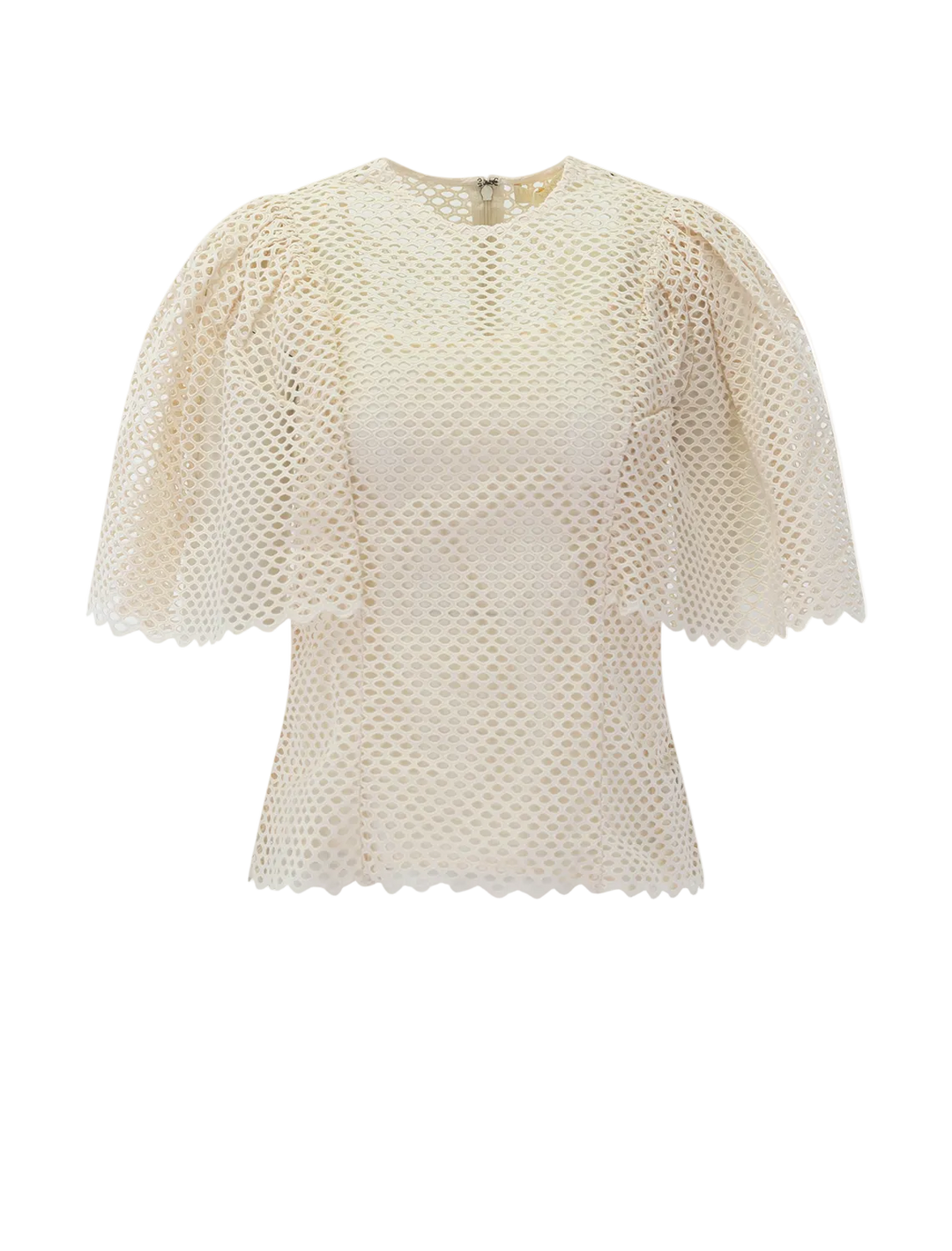 front view of hera eyelet top in cowrie