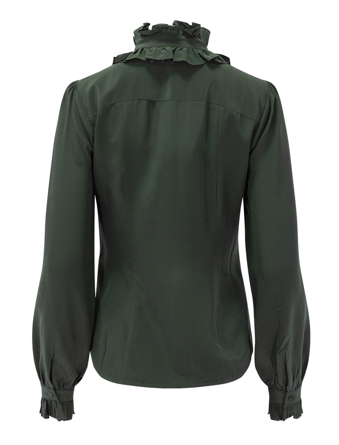 catroux silk blouse in cypress