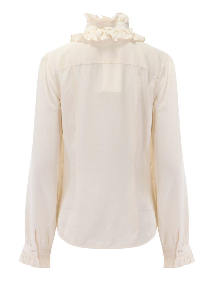catroux silk blouse in pearl