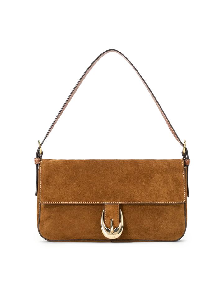 harlow bag in tan suede