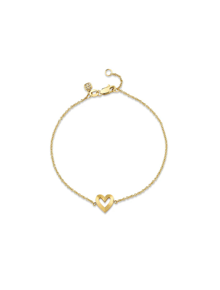 fluted heart bracelet
