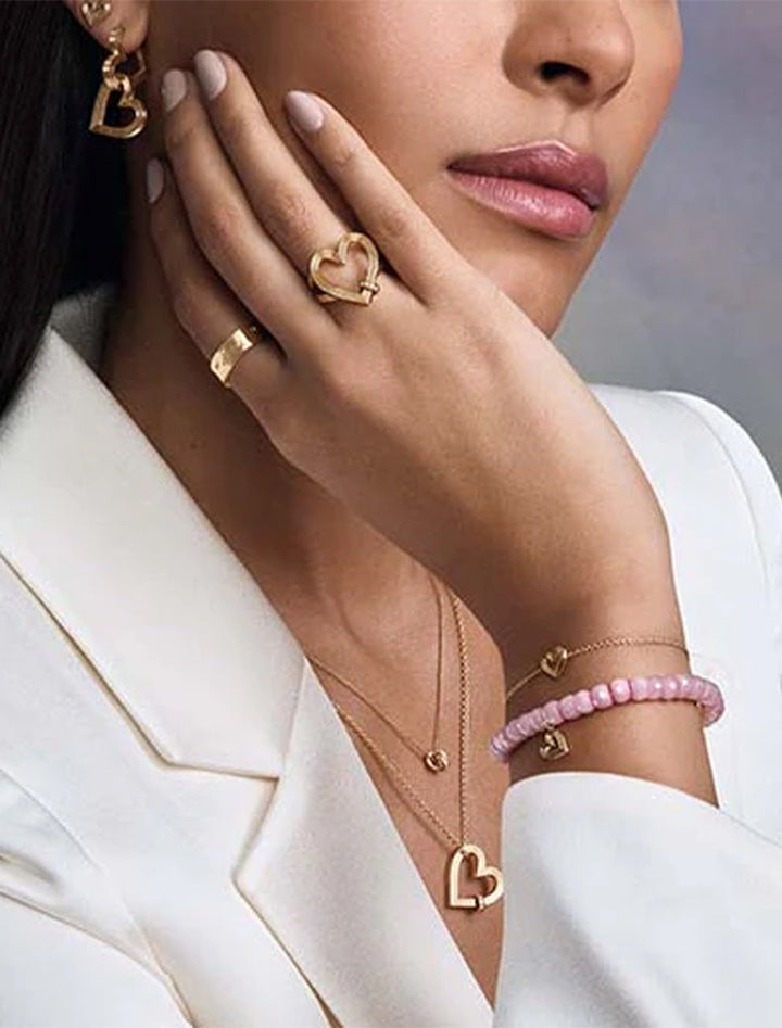 fluted heart bracelet