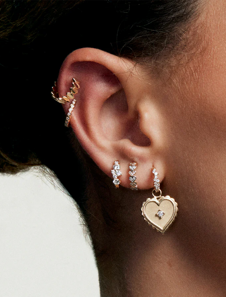 pure marquise huggie hoops