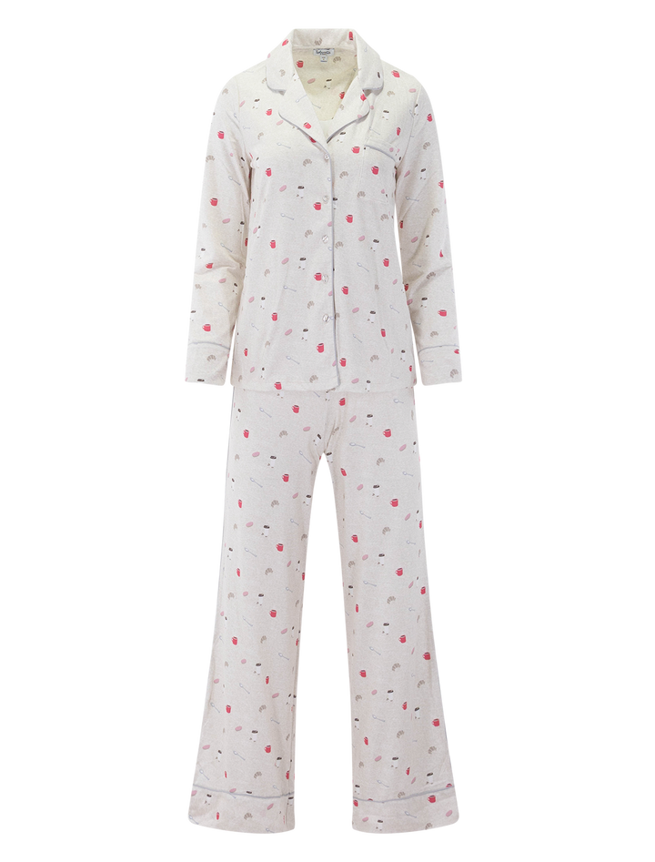 brunch print pajamas