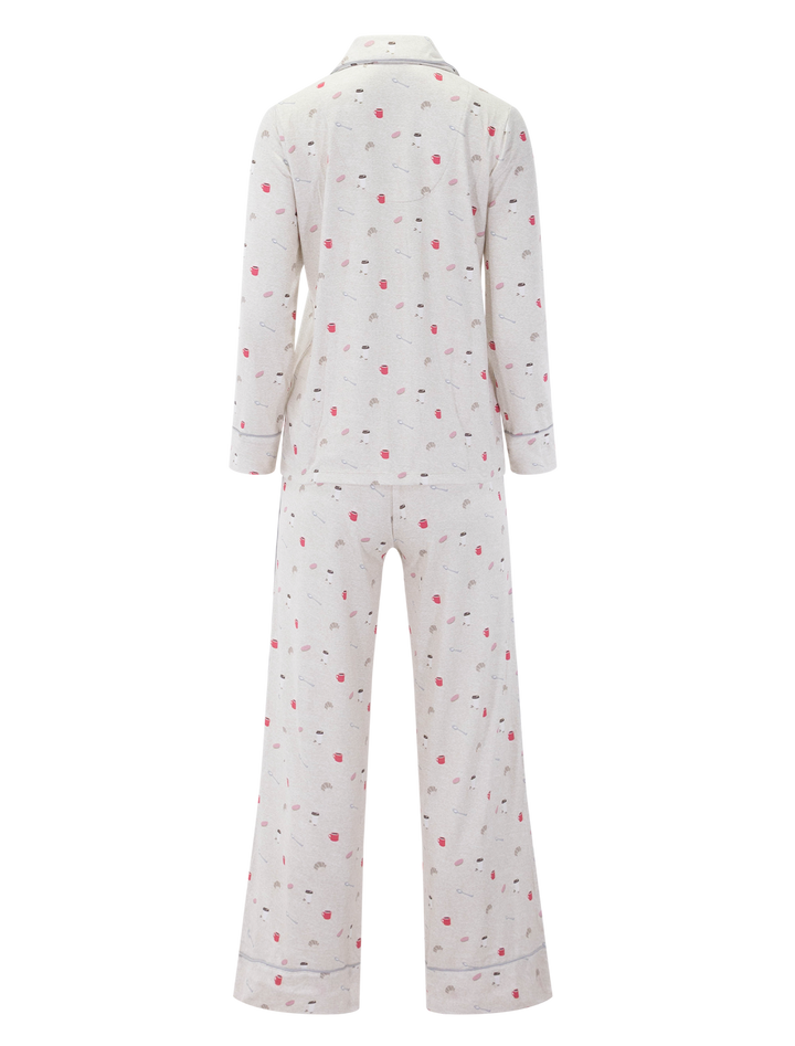 brunch print pajamas