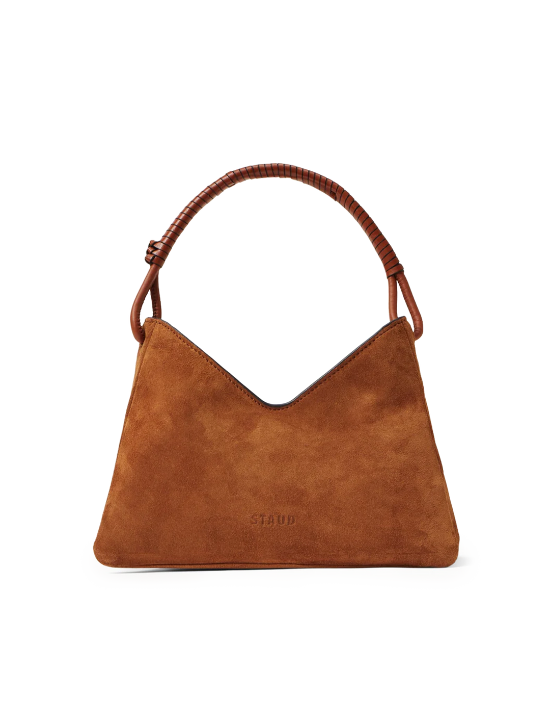 valerie shoulder bag in tan suede