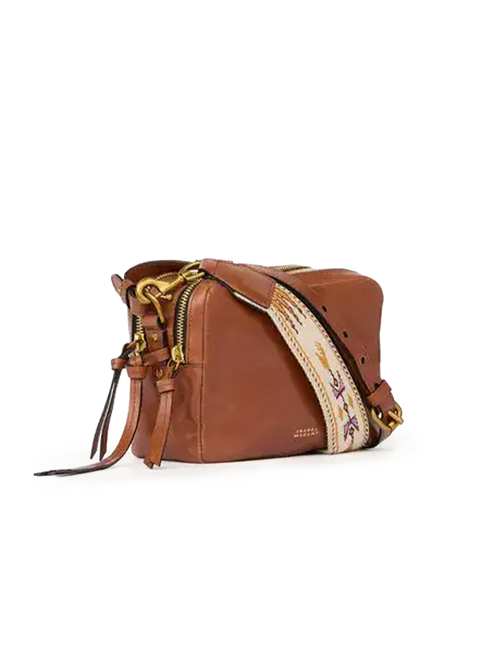 wardy camera bag in cognac