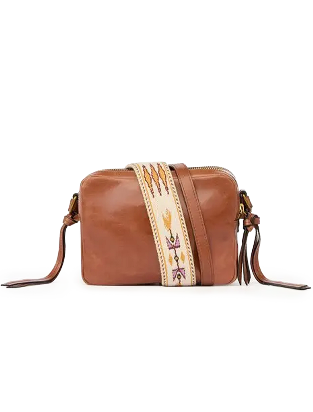 wardy camera bag in cognac