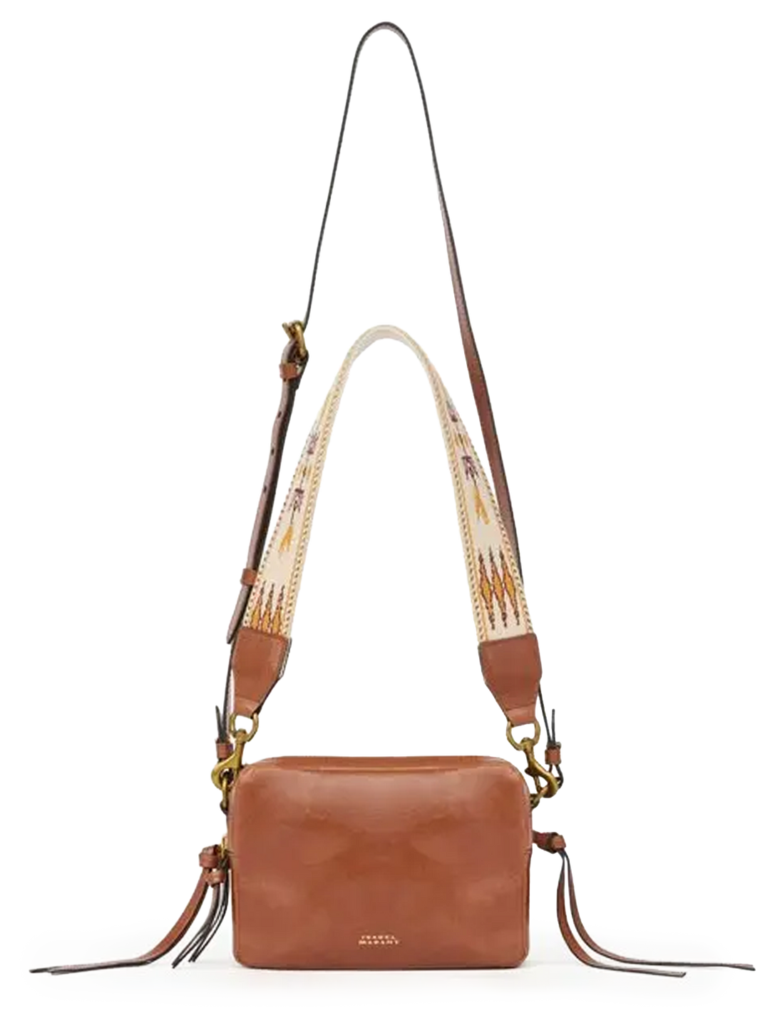 wardy camera bag in cognac