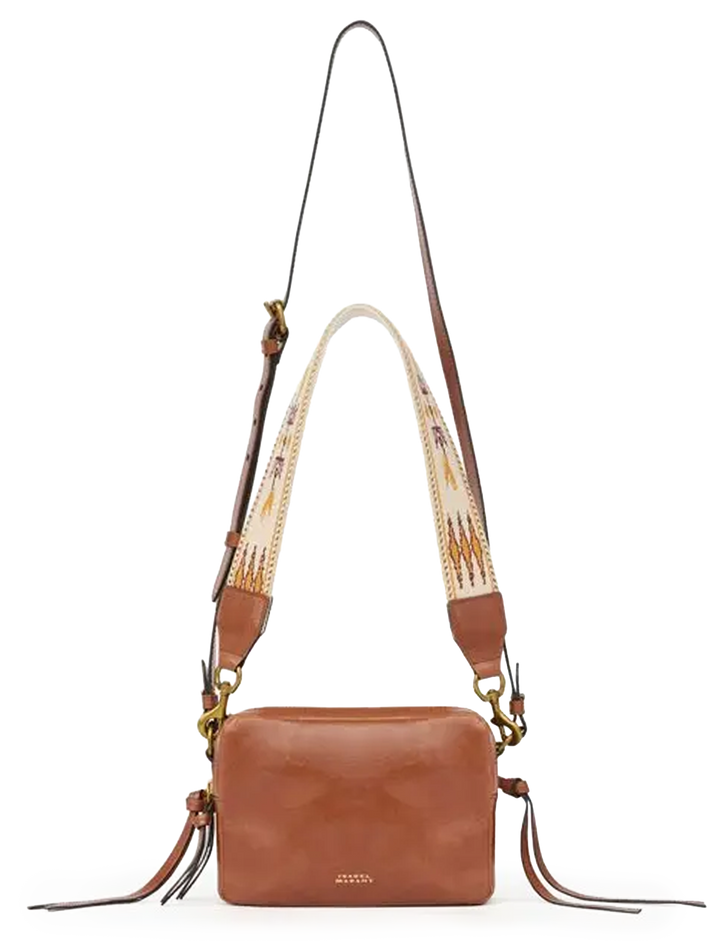 wardy camera bag in cognac