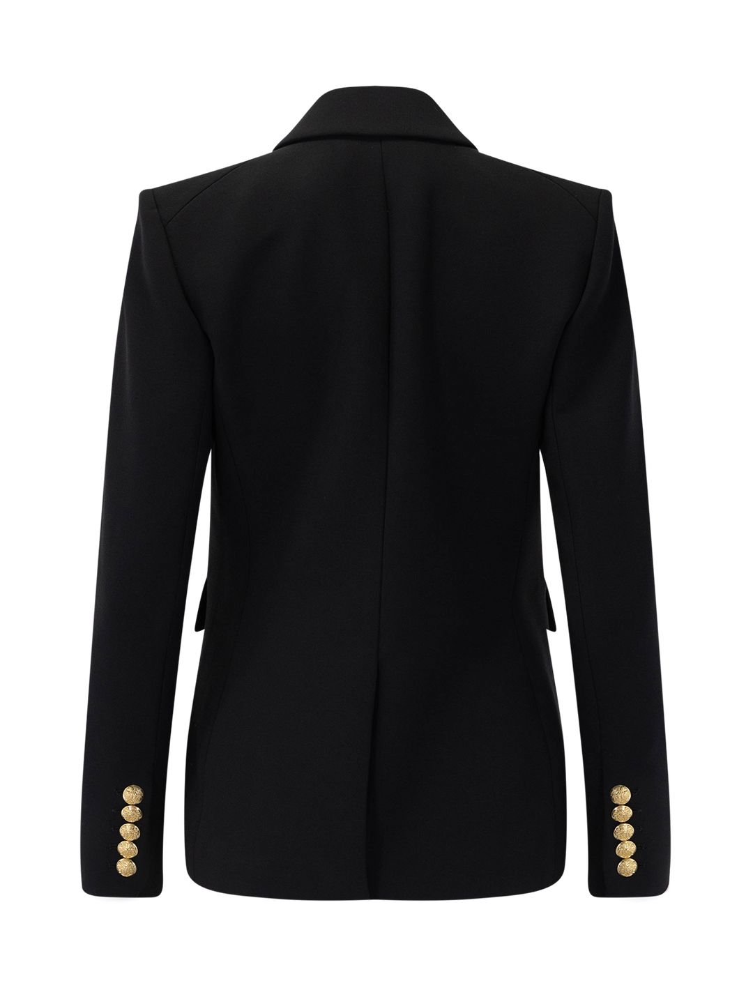 miller dickey jacket in black with gold buttons