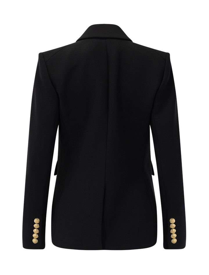 miller dickey jacket in black with gold buttons