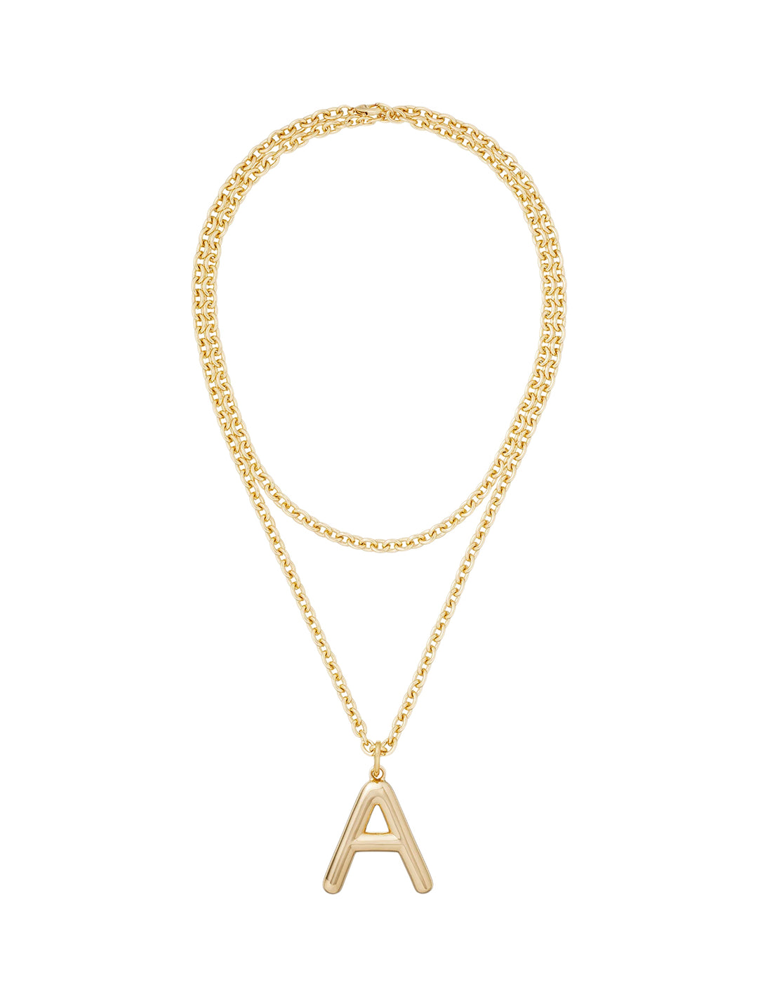 the big puffy initial necklace | A