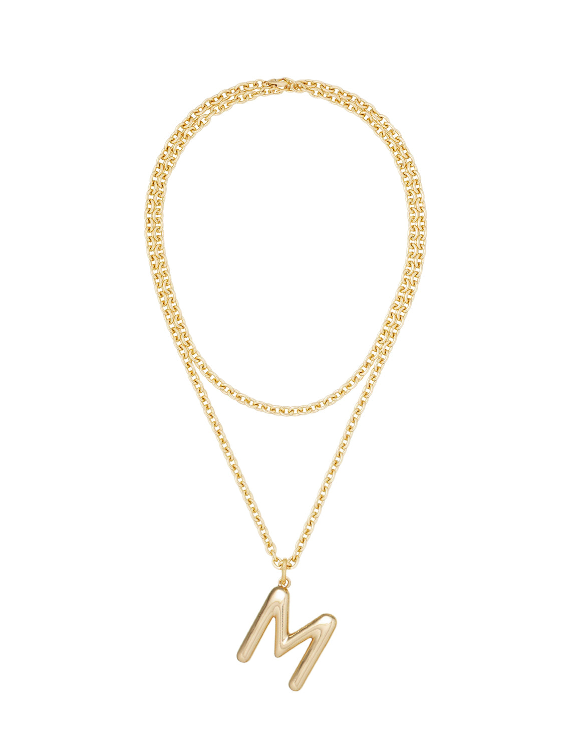 the big puffy initial necklace