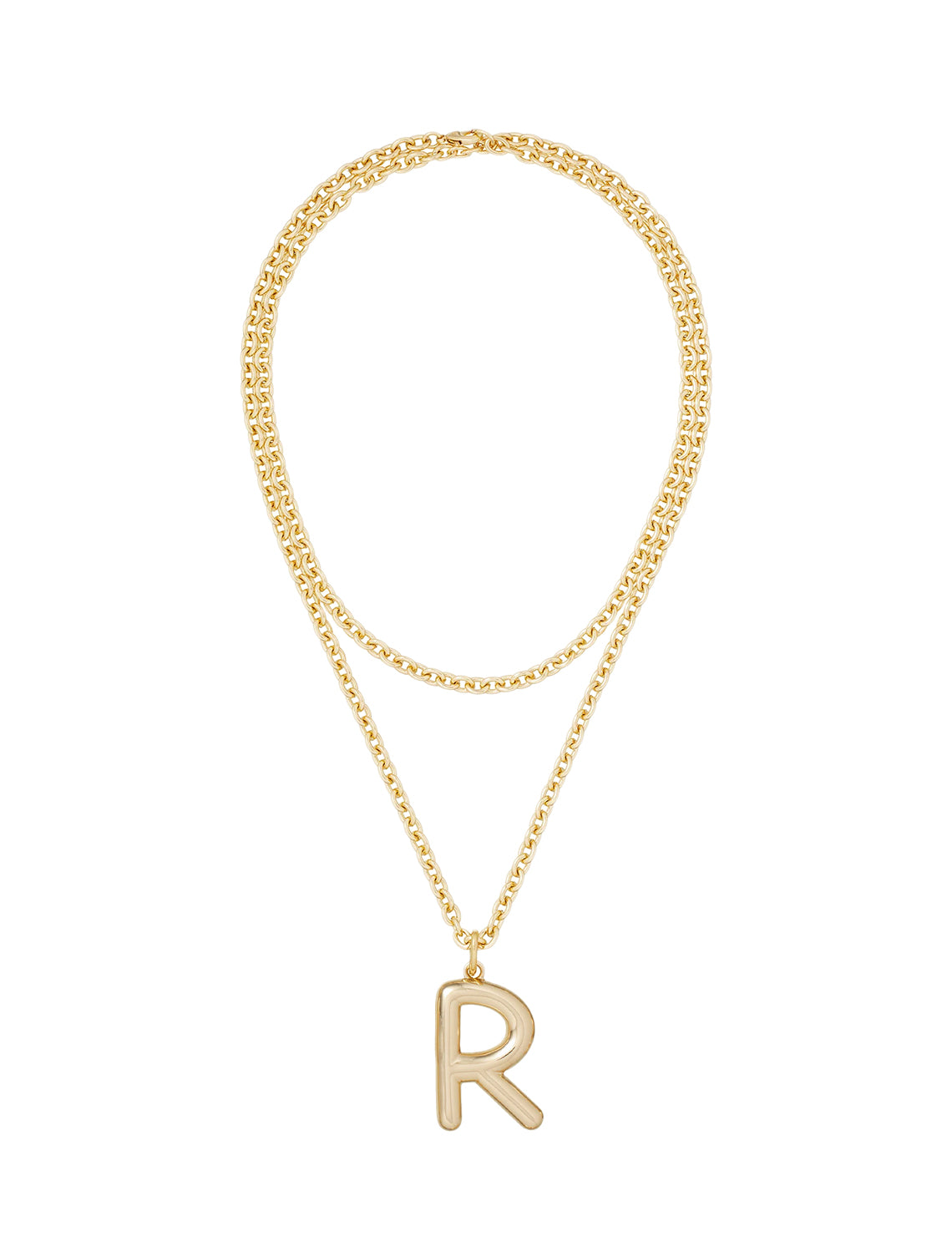 the big puffy initial necklace | R