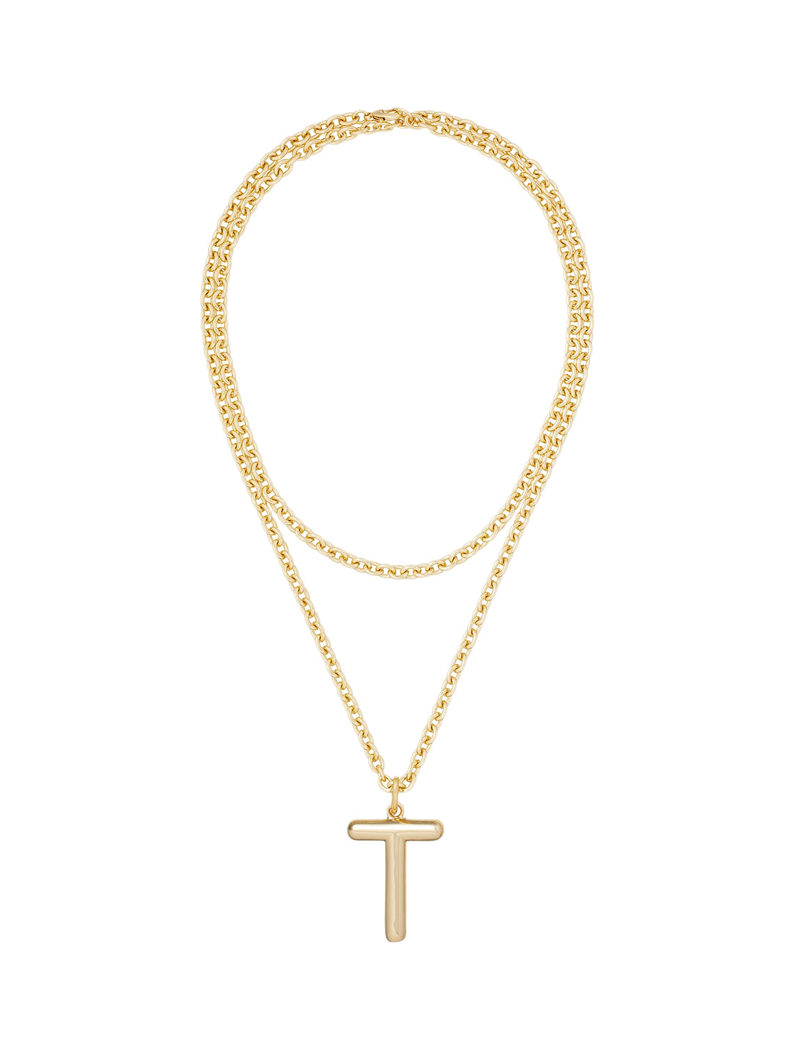 the big puffy initial necklace