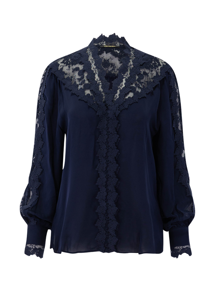 miguel blouse in midnight blue