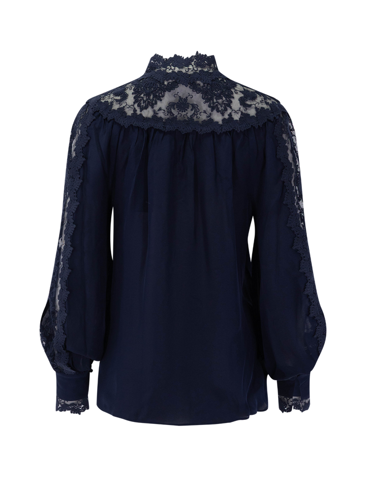 miguel blouse in midnight blue
