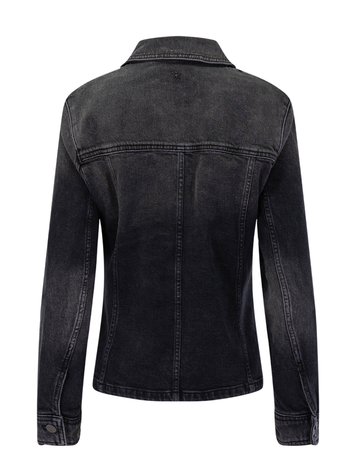 tally embellished denim shacket