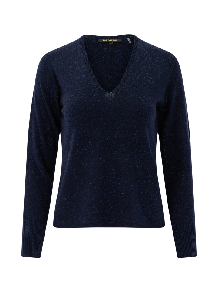vinny v-neck sweater in midnight