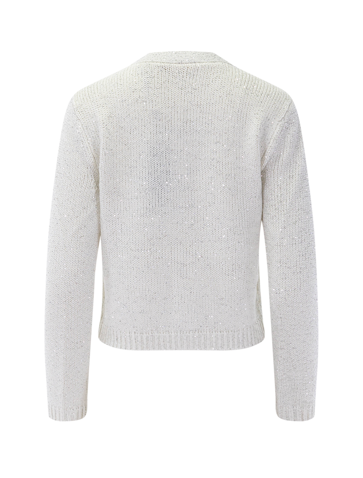 valentina sparkle sweater in ivory