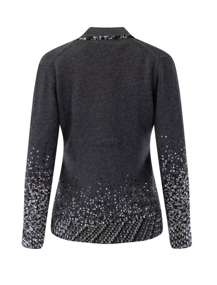 nikita sequin cardigan in grey