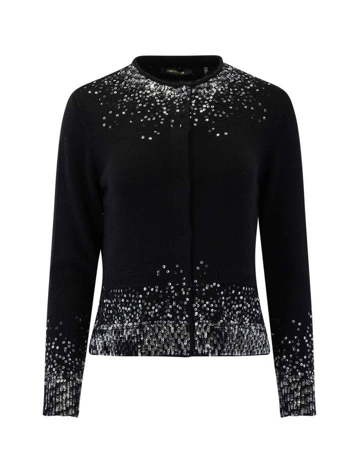 kiki sequin cardigan in black