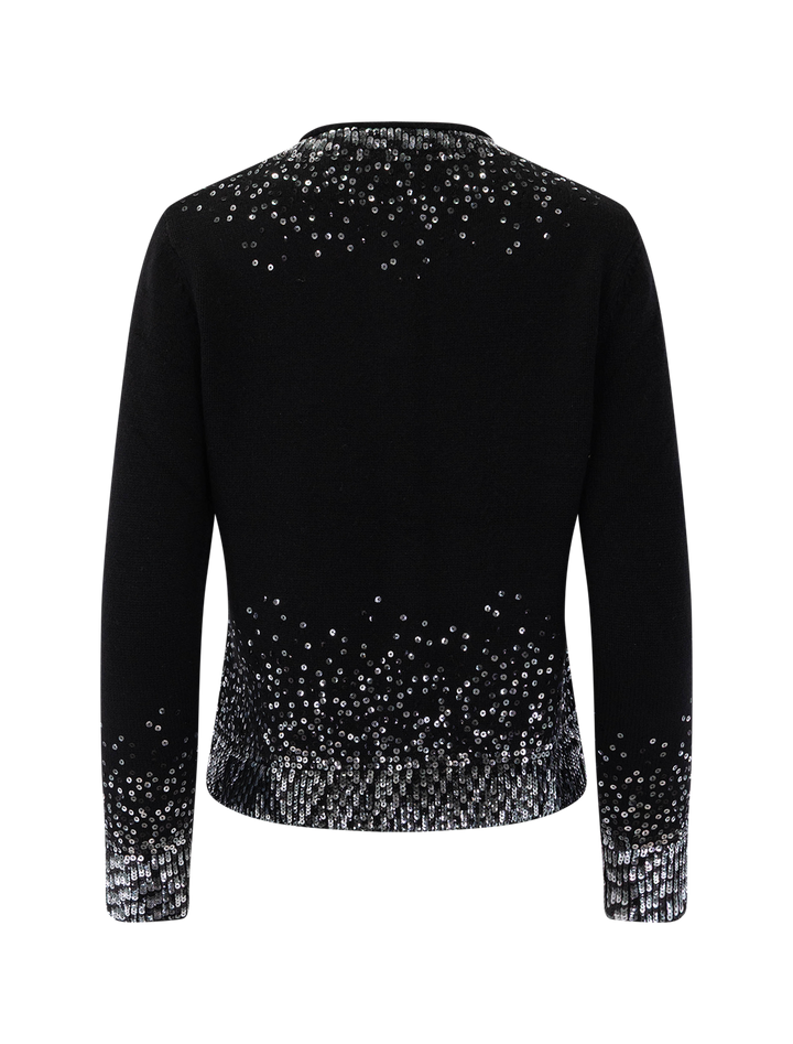 kiki sequin cardigan in black