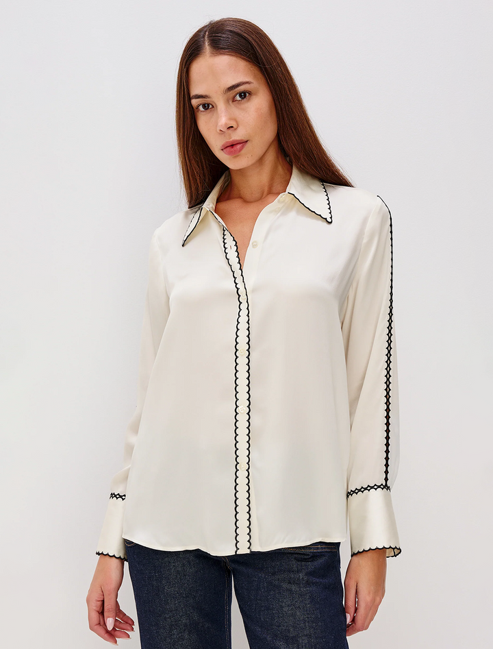 aloise blouse in ivory