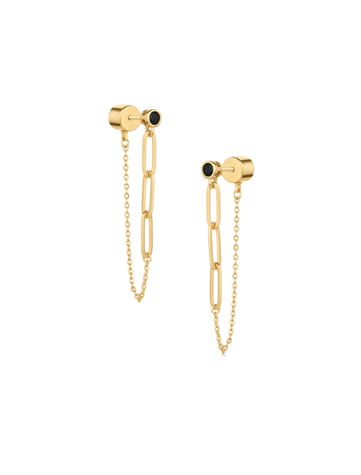 juni earrings in black