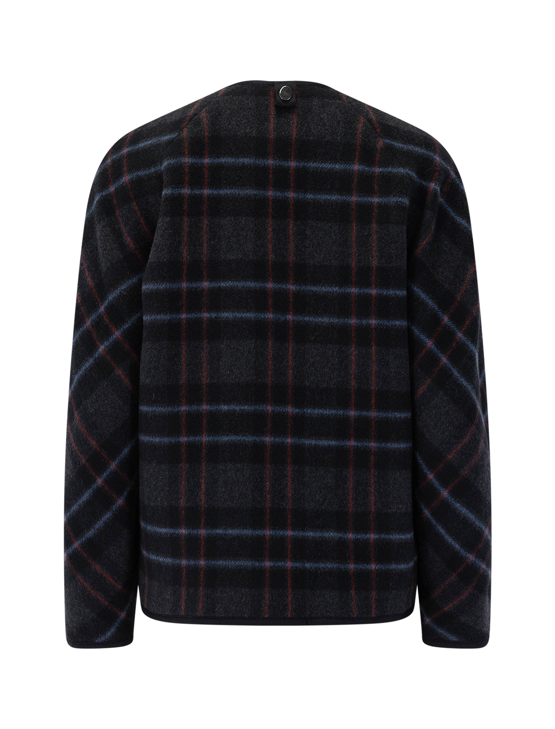 martine dickey scarf coat in black plaid