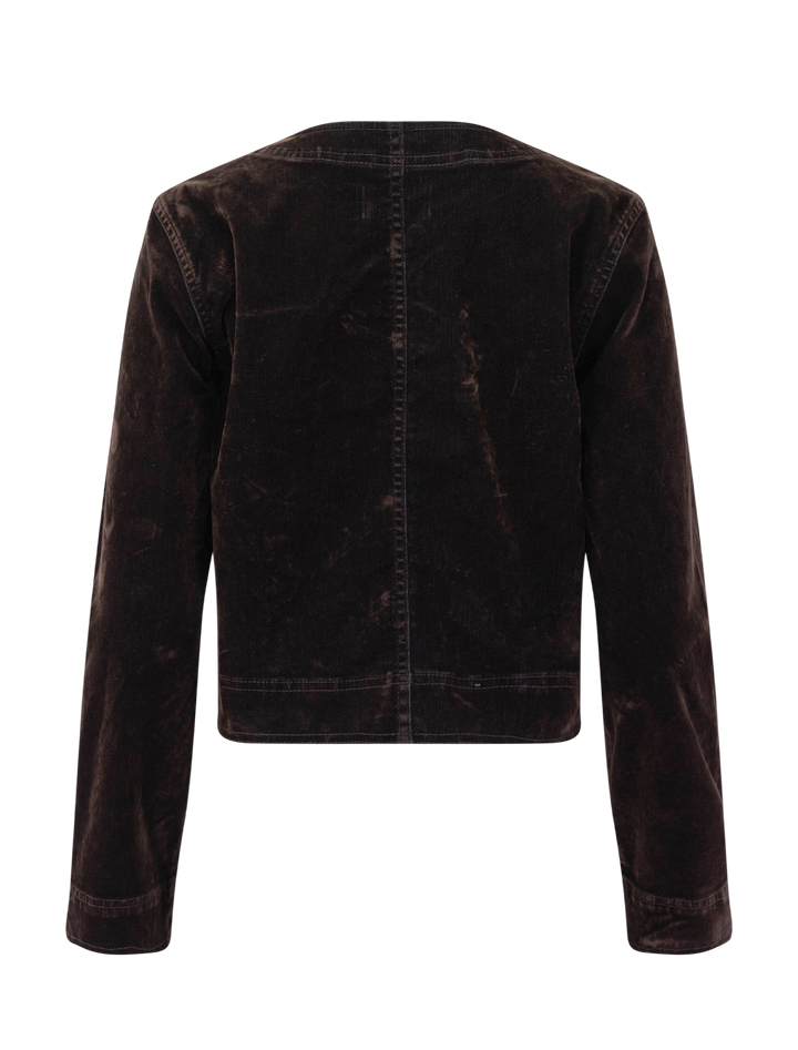capistrano jacket in chocolate flocking