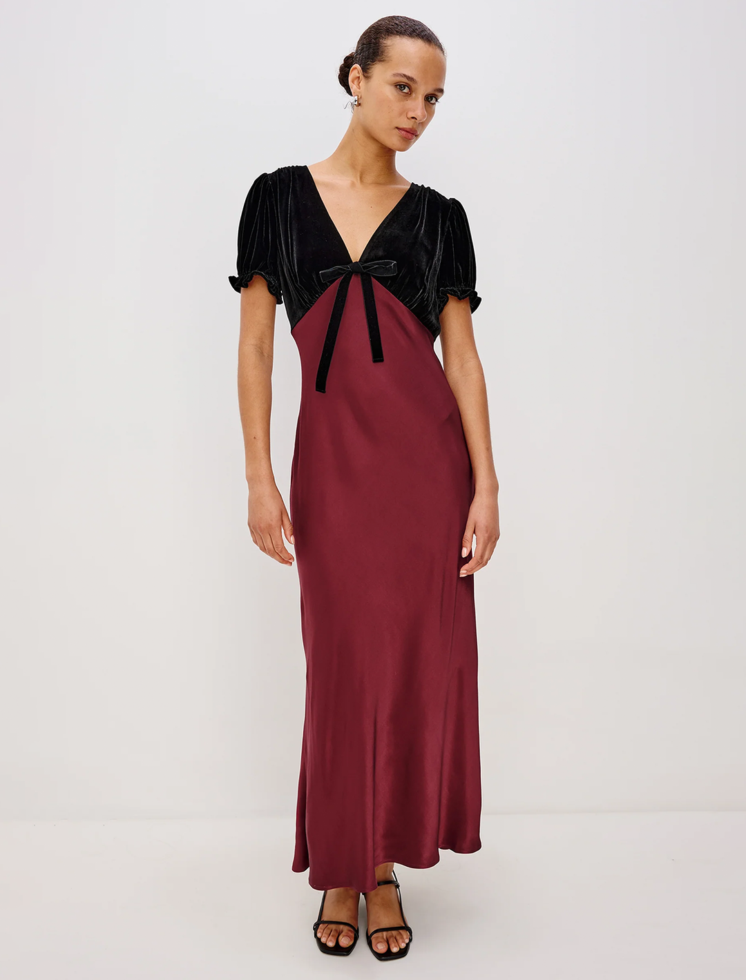 dory dress in winter garnet