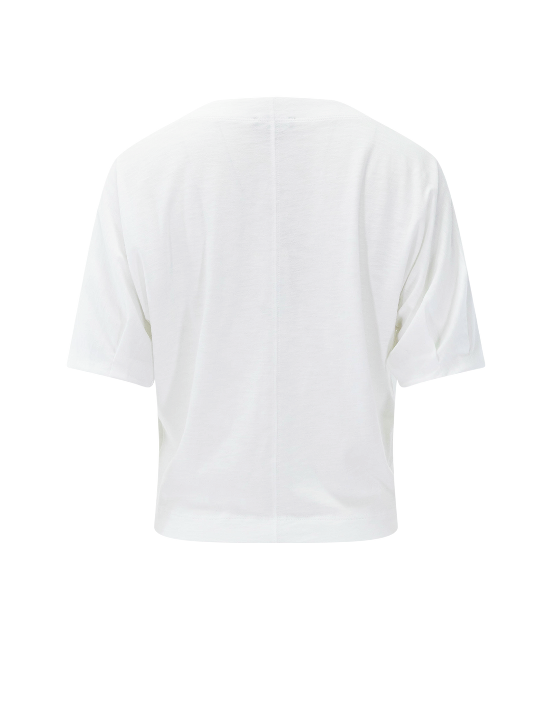 darted sleeve dolman wedge top in white