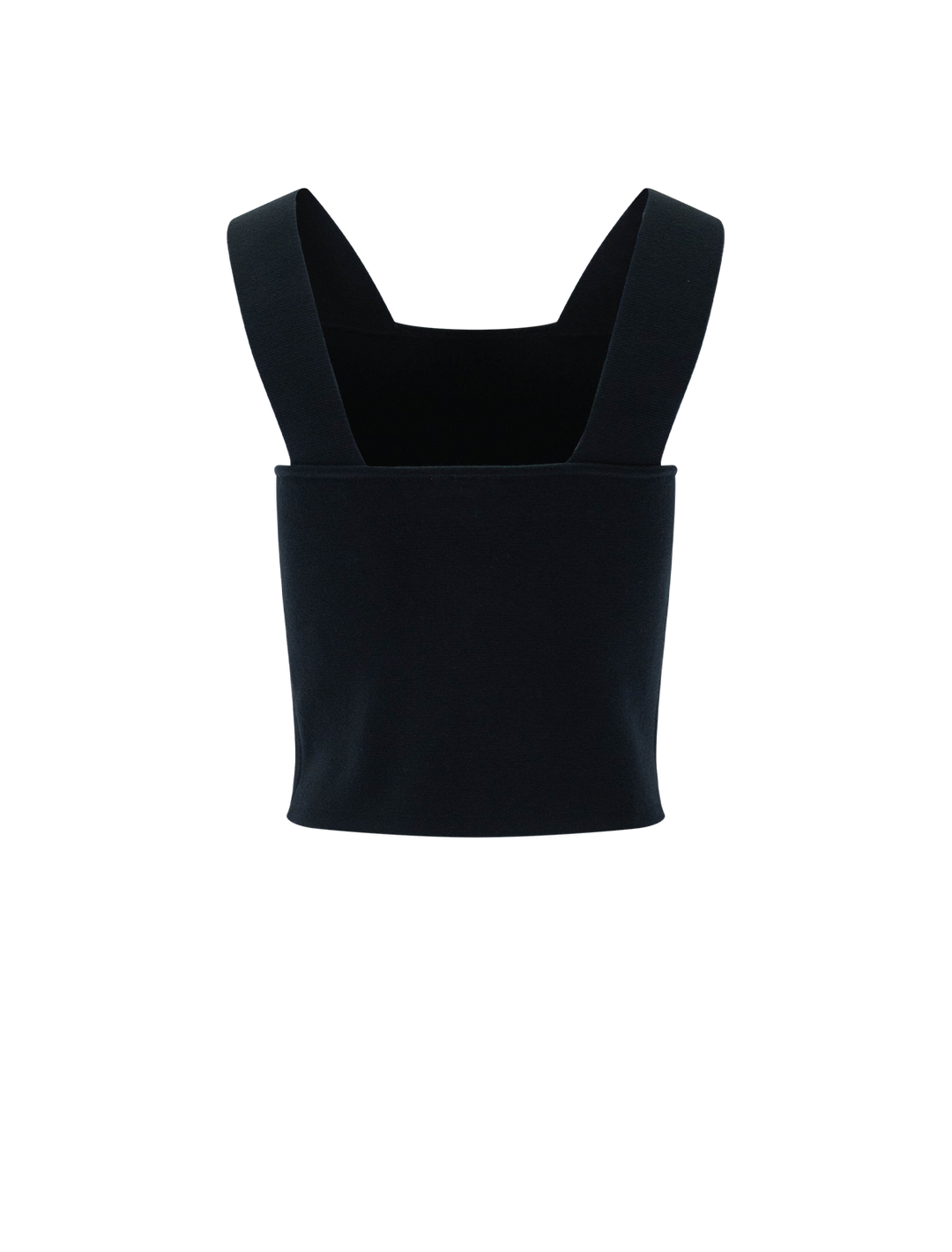 wide strap knit tank in black