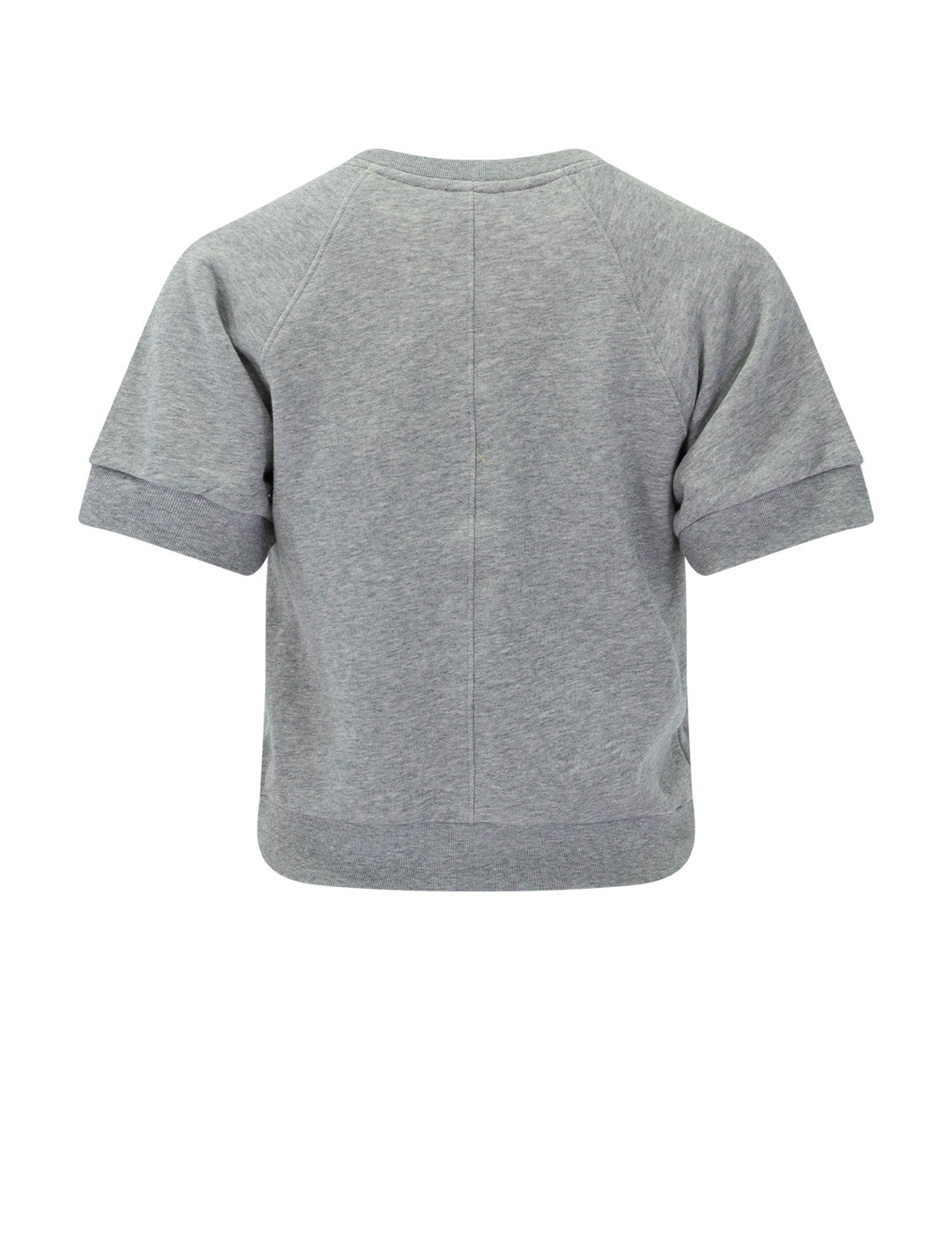 short sleeve terry sweatshirt in heather grey