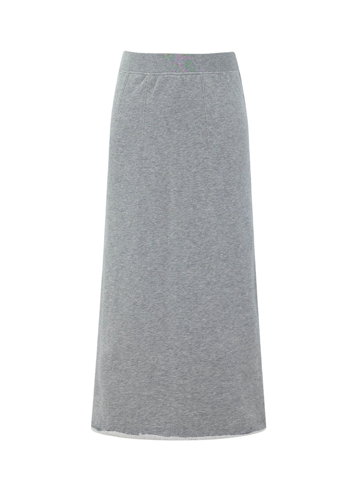 terry skirt in heather grey
