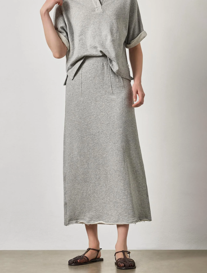 terry skirt in heather grey