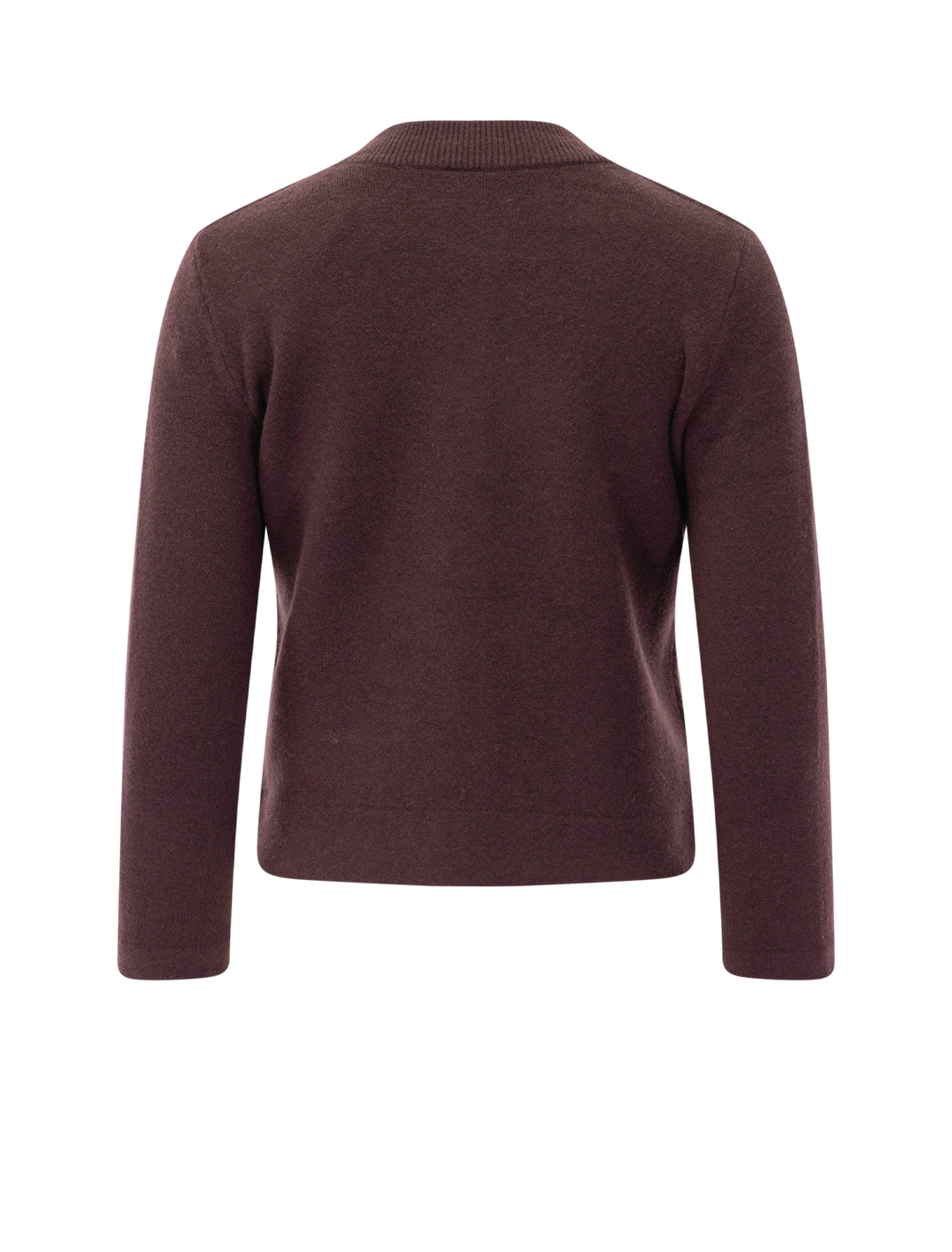 shrunken snap cardigan in fig