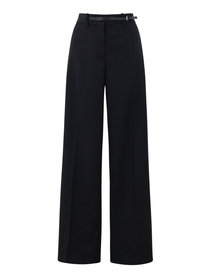belted trousers in black