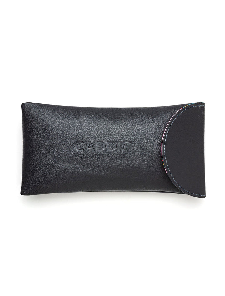 pulverized apple leather pouch in black