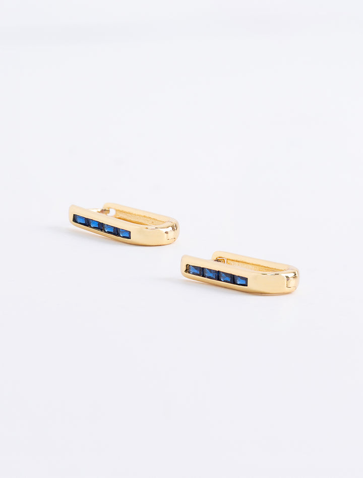 sapphire baguette oval rectangle huggies