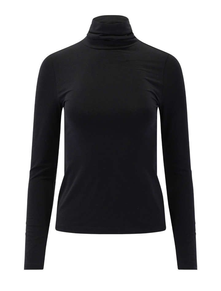 layering turtleneck in black