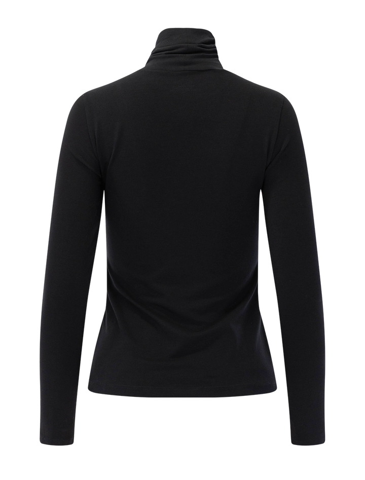 layering turtleneck in black