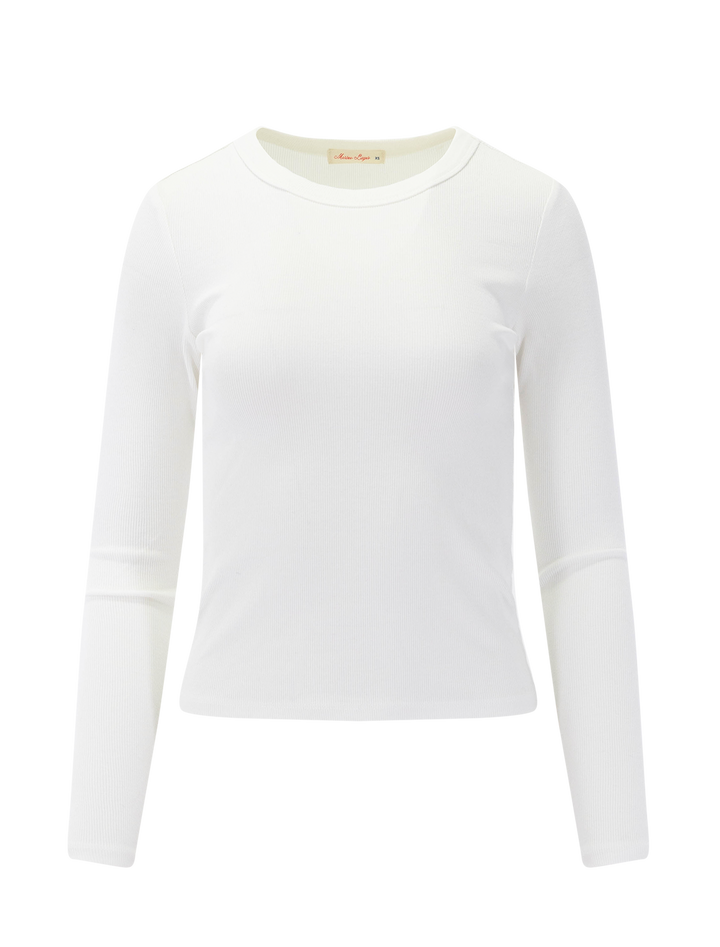 lexi long sleeve tee in white