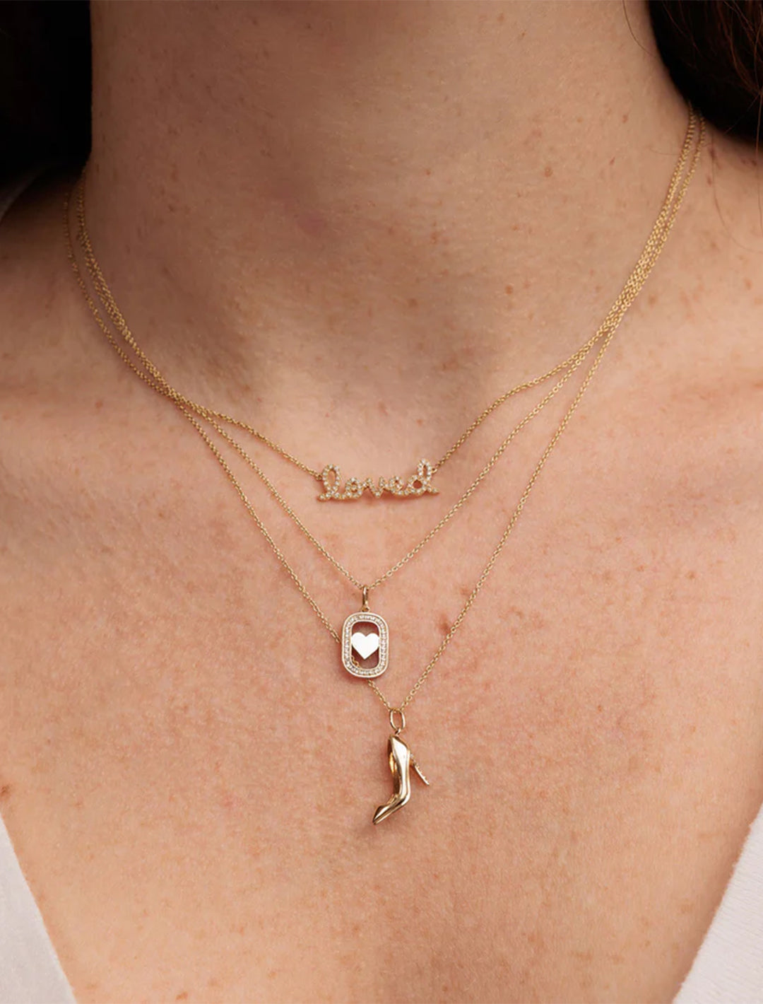 diamond and gold stiletto charm