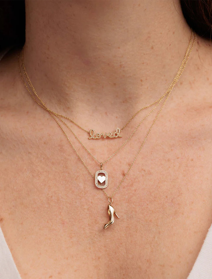 diamond and gold stiletto charm