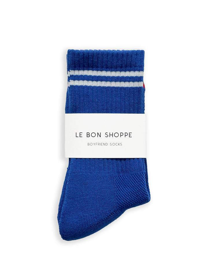 boyfriend socks in cobalt