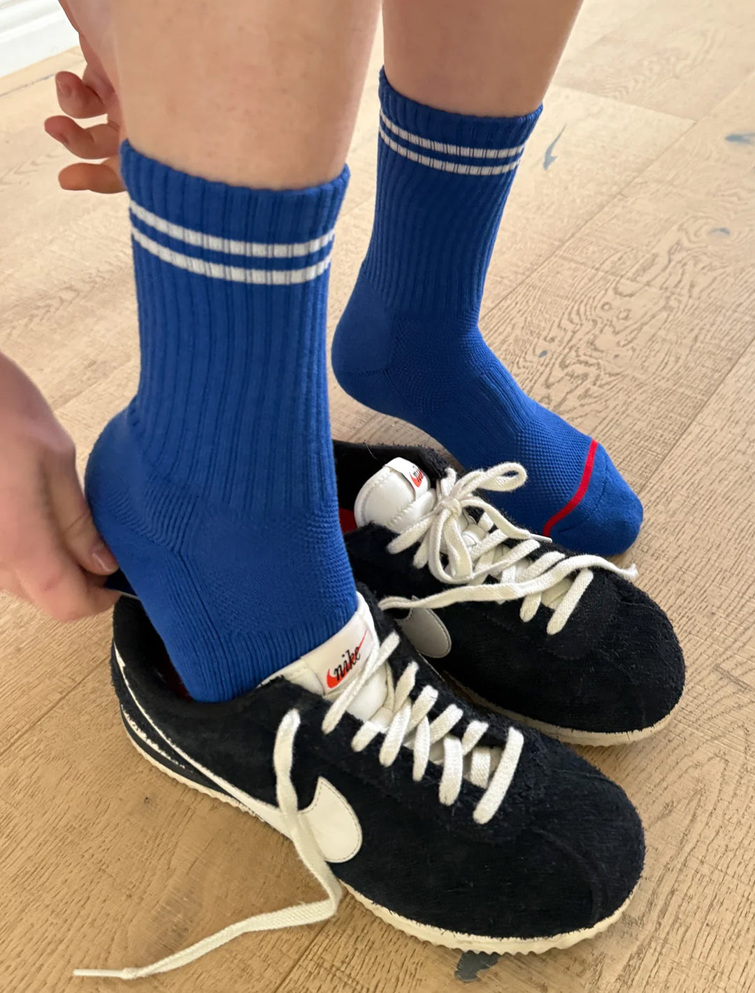 boyfriend socks in cobalt